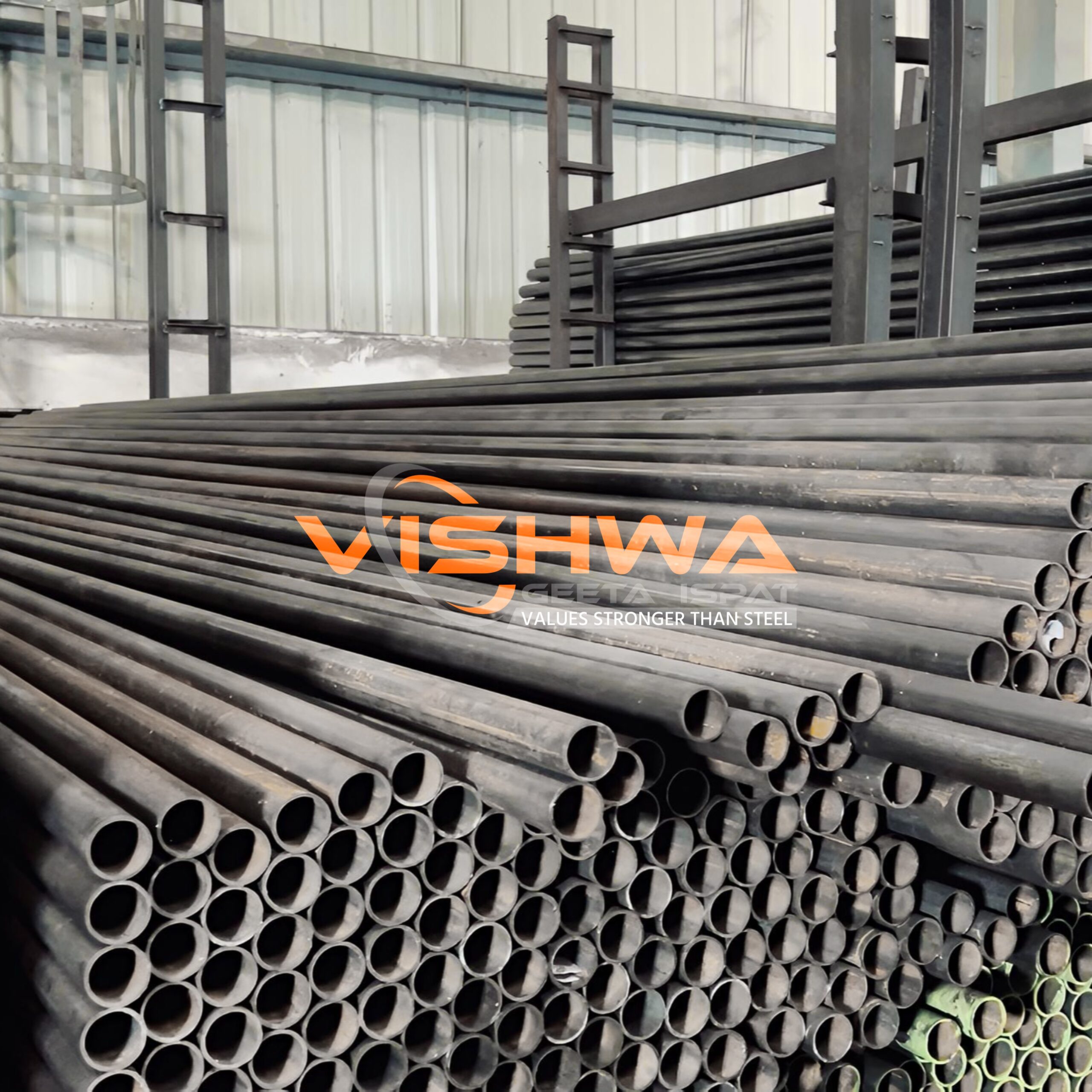 Mild steel structural hollow section pipes available from Vishwageeta Ispat Chhattisgarh