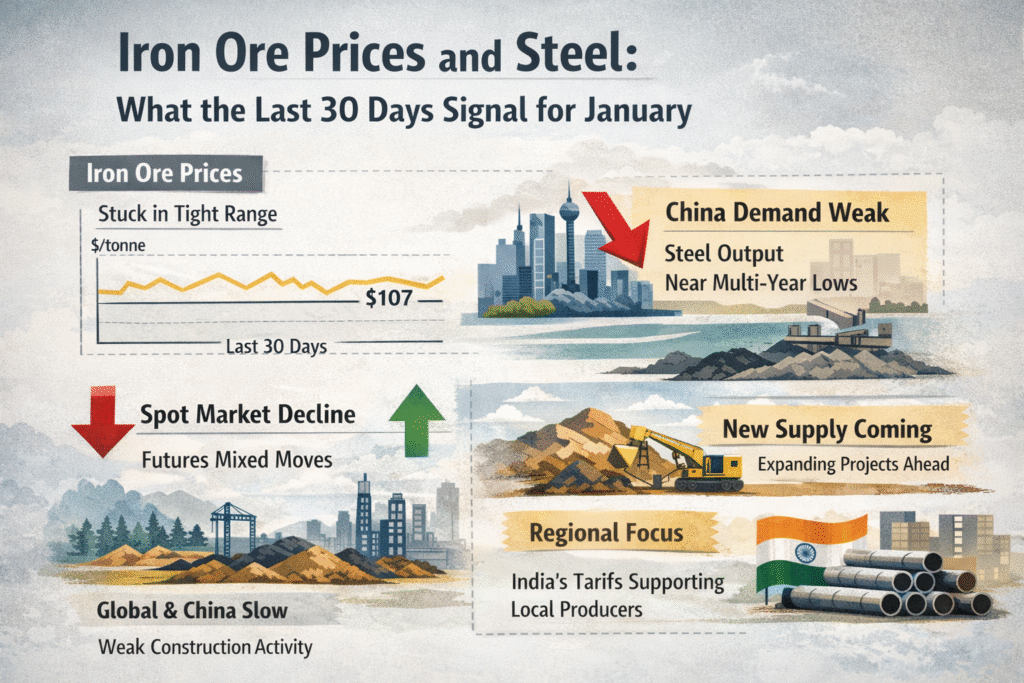 Iron Ore Prices and Steel: What the Last 30 Days Signal for January 2026