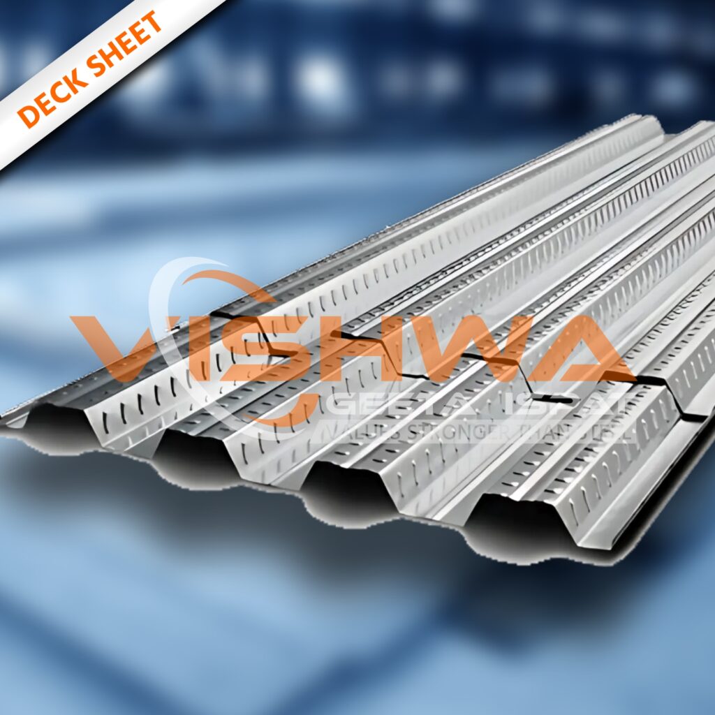 Deck sheets supplied by Vishwa Geeta Ispat, trusted steel supplier in India with 65 years of steel trading experience