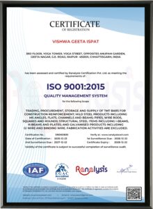 ISO Certification 9001:2015