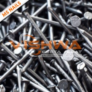 MS nails supplied by Vishwa Geeta Ispat, trusted steel supplier in India with 65 years of steel trading experience