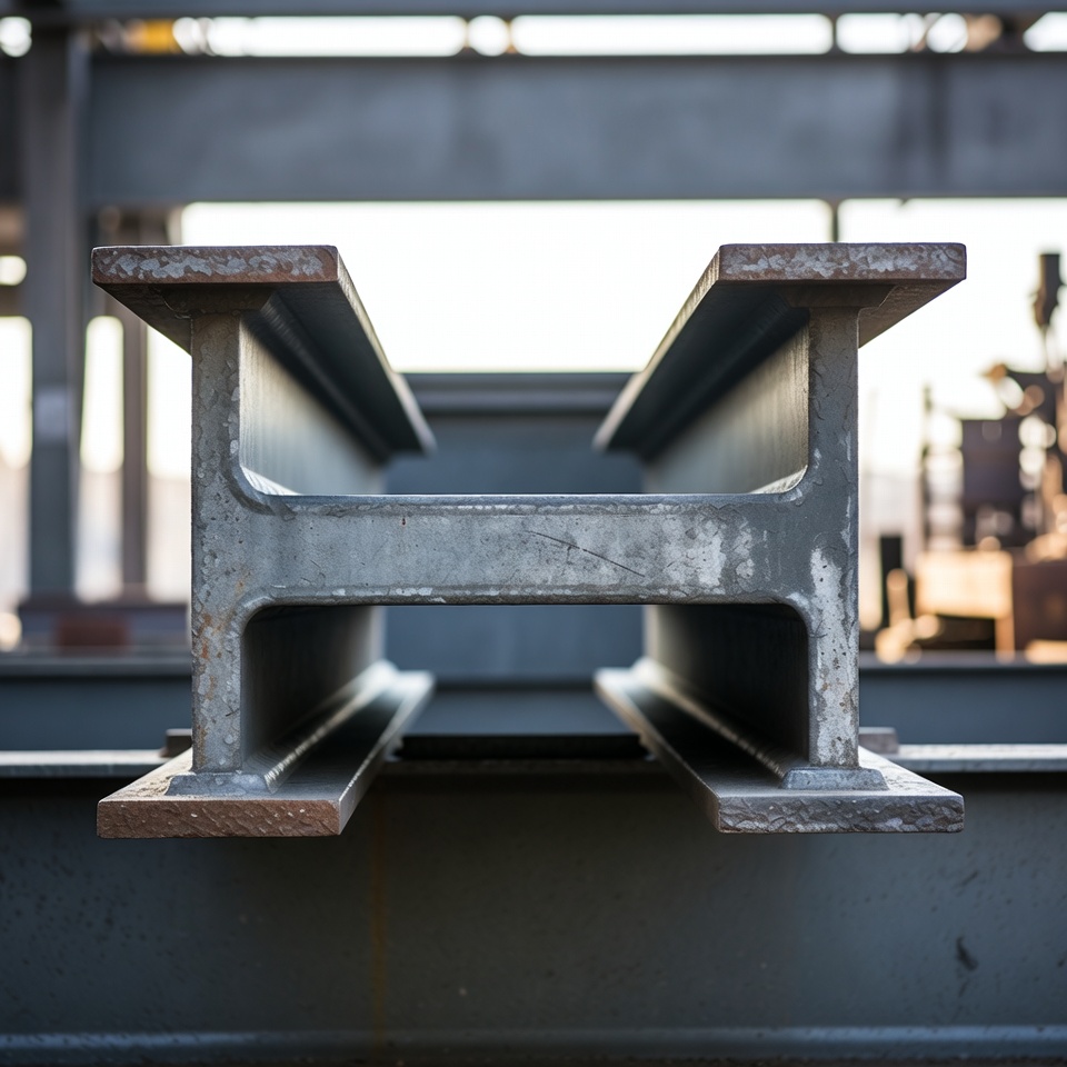 H beam size guide showing height, flange width and web thickness for H section steel