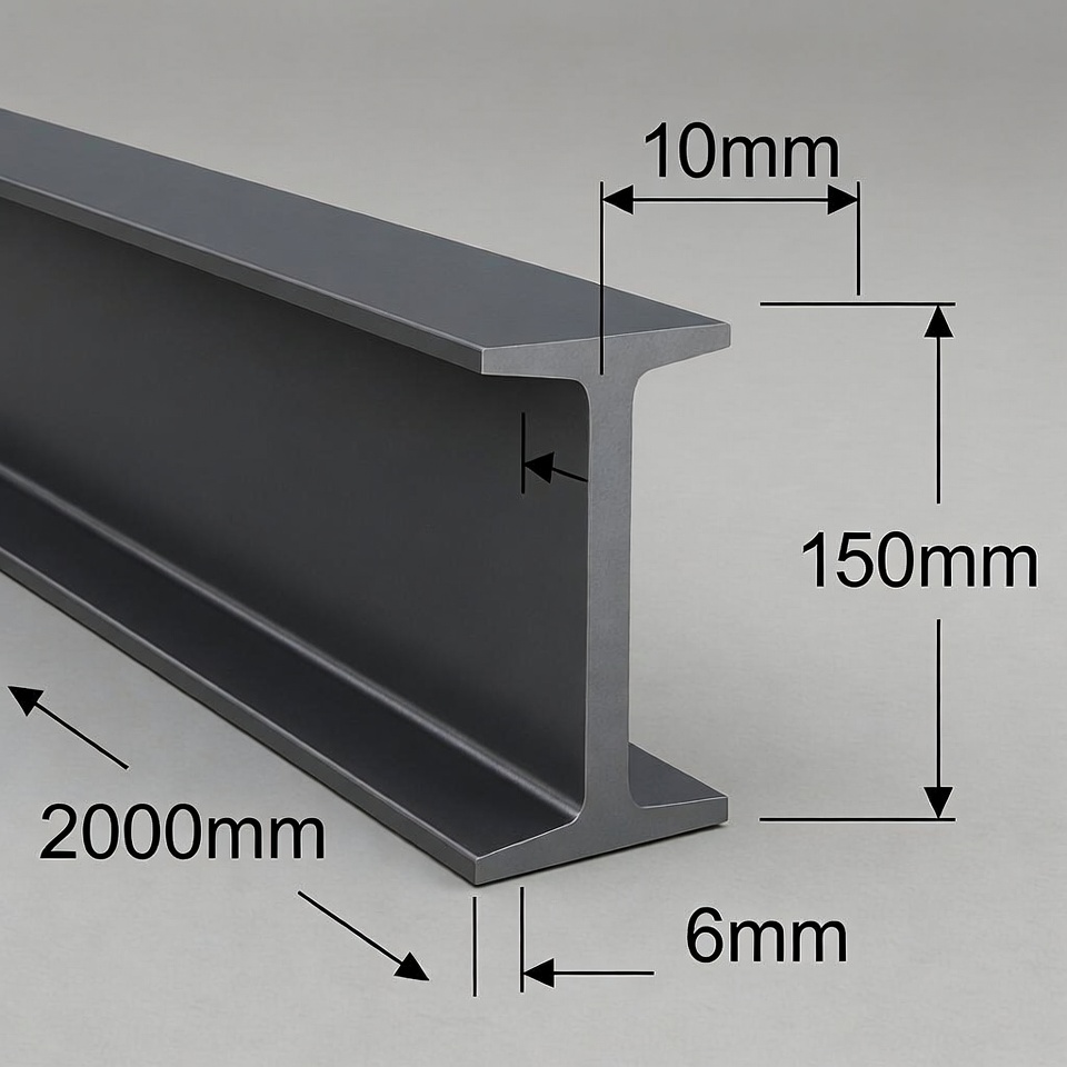 H beam steel section used for columns and long-span structures in warehouses, bridges, and buildings