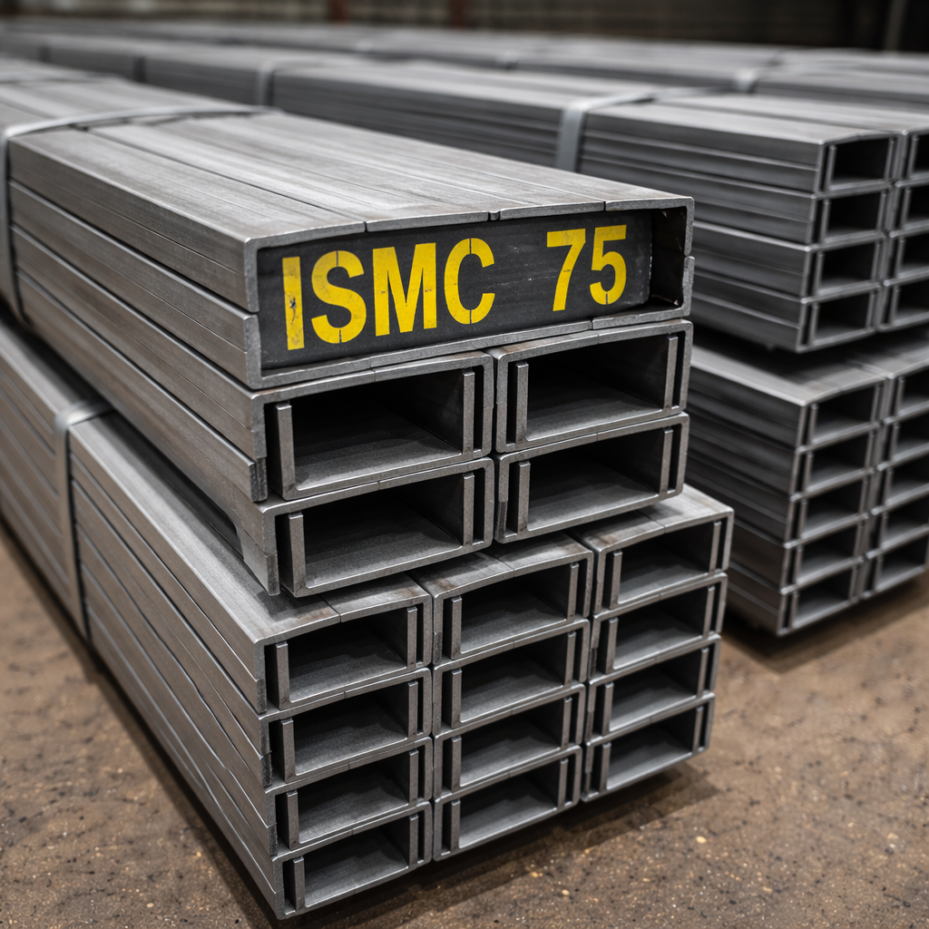 ISMC 75 steel channel used for framing, bracing and structural supports