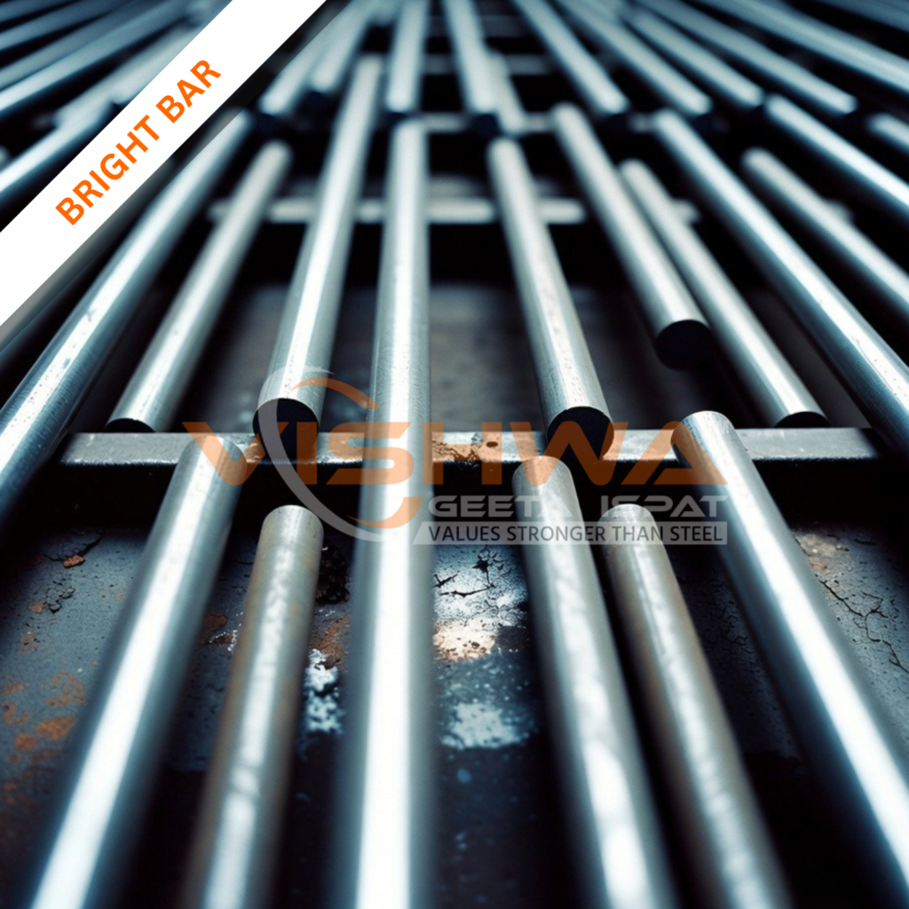Bright bars supplied by Vishwa Geeta Ispat, trusted steel supplier in India with 65 years of steel trading experience