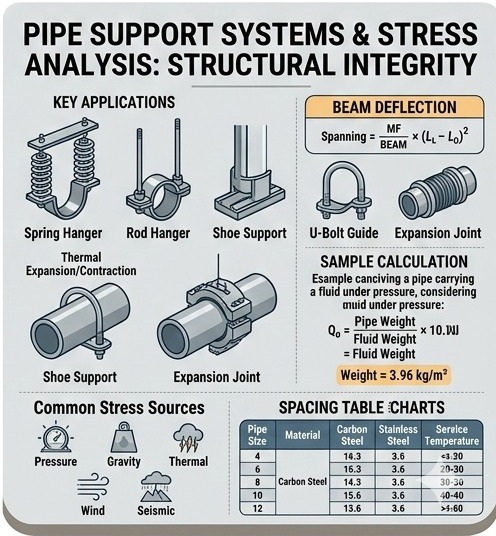 Pipe Support System & Stress Analysis | MS Pipe Size Weight Chart | Vishwageeta Ispat, Raipur Chhattisgarh