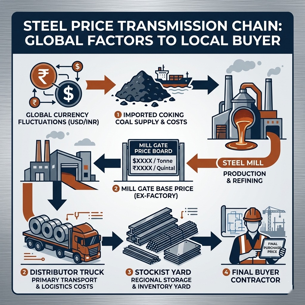 Steel price impact due to currency movement