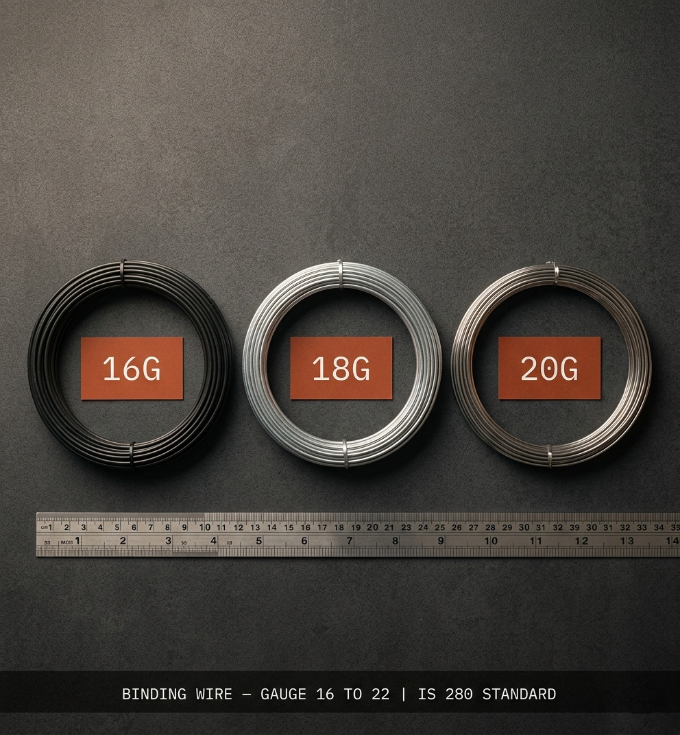 binding wire buying guide types of binding wire annealed black GI gauge 16 18 20 comparison laid flat construction use India