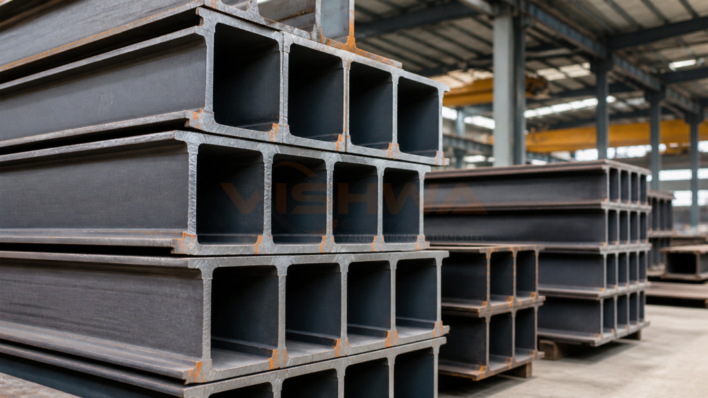 H beam sizes including 100x116, 152x152, 203x152 and 203x203 for structural steel use